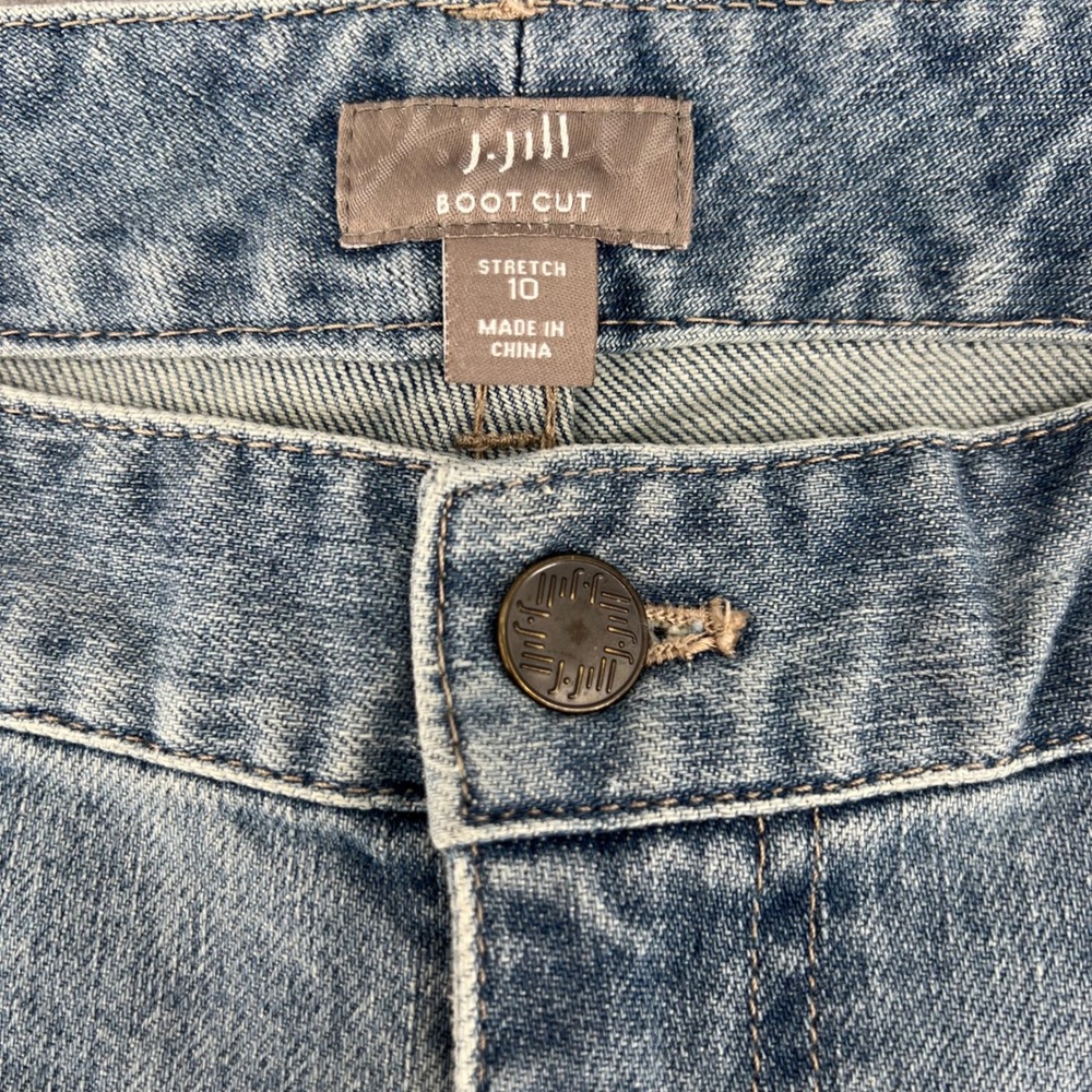 J. Jill Bootcut Jeans Womens 10 Blue Light Wash Stretch Denim 83151004 - Picture 3 of 10